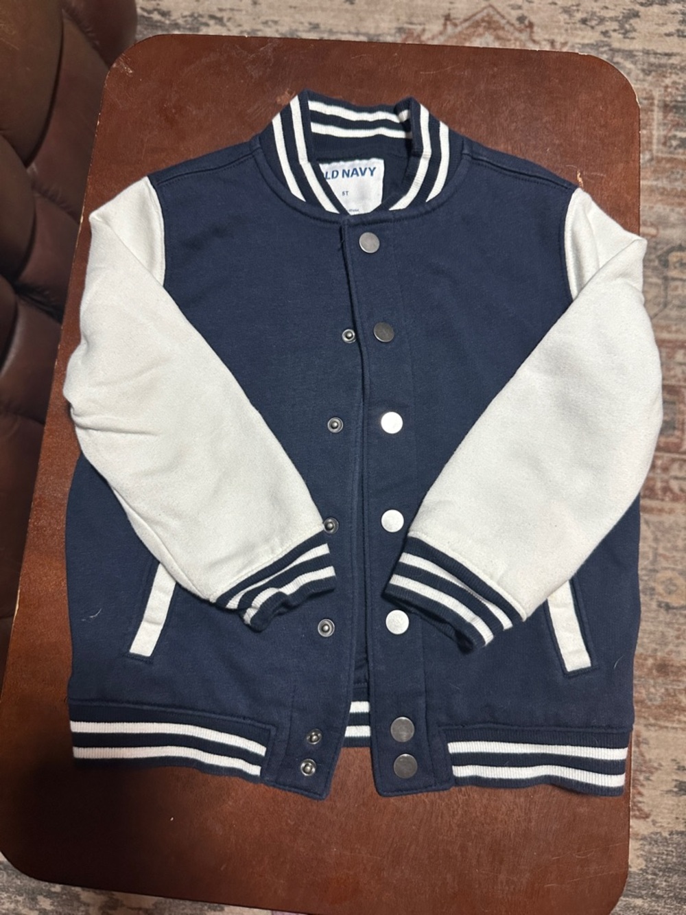 Old Navy Navy and White Kids' Varsity Jacket